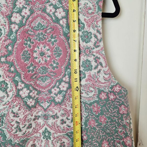 Vintage Boho Tapestry Fringe Vest – Southwestern Festival Style (Fits Like Large - Picture 6 of 6